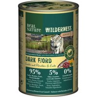 REAL NATURE WILDERNESS Nassfutter für Hunde Adult Dark Fjord Lachs mit Rentier & Ente 6x400 g von REAL NATURE