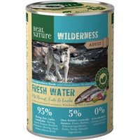 REAL NATURE WILDERNESS Nassfutter für Hunde Adult Fresh Water Hering, Lachs & Ente 6x400 g von REAL NATURE