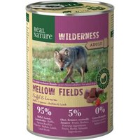 REAL NATURE WILDERNESS Nassfutter für Hunde Adult Mellow Fields Büffel & Lamm 6x400 g von REAL NATURE