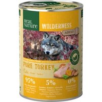 REAL NATURE WILDERNESS Nassfutter für Hunde Adult Pure Turkey 6x400 g von REAL NATURE