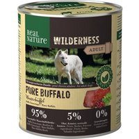 REAL NATURE WILDERNESS Nassfutter für Hunde Adult Pure Buffalo Wasserbüffel 6x800 g von REAL NATURE