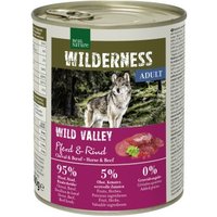 REAL NATURE WILDERNESS Nassfutter für Hunde Adult Wild Valley Pferd & Rind 6x800 g von REAL NATURE