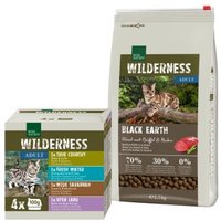 REAL NATURE Wilderness Mischfütterungs-Set Adult Black Earth 2,5kg + 4x100g Multipack von REAL NATURE