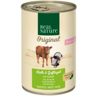 REAL NATURE Kitten Kalb & Geflügel mit Lachsöl 12x400 g von REAL NATURE