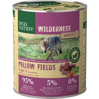 REAL NATURE WILDERNESS Nassfutter für Hunde Adult Mellow Fields Büffel & Lamm 12x800 g von REAL NATURE