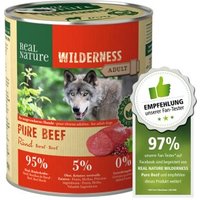 REAL NATURE WILDERNESS Nassfutter für Hunde Adult Pure Beef 12x800 g von REAL NATURE