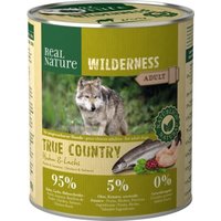 REAL NATURE WILDERNESS Nassfutter für Hunde Adult True Country Huhn & Lachs 12x800 g von REAL NATURE