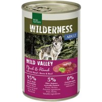 REAL NATURE WILDERNESS Nassfutter für Hunde Adult Wild Valley Pferd & Rind 12x400 g von REAL NATURE