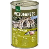 REAL NATURE WILDERNESS Nassfutter für Hunde Junior Huhn mit Lachs 6x400 g von REAL NATURE