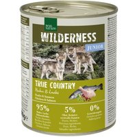 REAL NATURE WILDERNESS Nassfutter für Hunde Junior True Country Huhn & Lachs 6x800 g von REAL NATURE