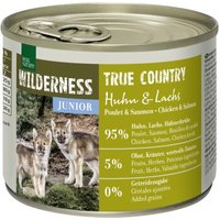 REAL NATURE WILDERNESS Nassfutter für Hunde Junior True Country Huhn & Lachs 6x200 g von REAL NATURE