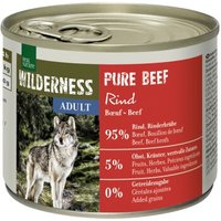 REAL NATURE WILDERNESS Nassfutter für Hunde Adult Pure Beef 12x200 g von REAL NATURE