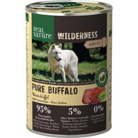 REAL NATURE WILDERNESS Nassfutter für Hunde Adult Pure Buffalo Wasserbüffel 12x400 g von REAL NATURE