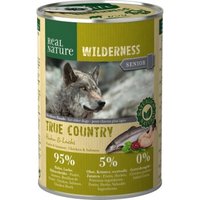 REAL NATURE WILDERNESS Nassfutter für Hunde Senior True Country Huhn & Lachs 6x400 g von REAL NATURE