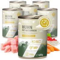 REAVET Hundenassfutter - Huhn mit Naturreis an Möhren & roten Johannisbeeren | 6 x 400g von REAVET