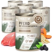 REAVET Hundenassfutter - Pferd mit Süßkartoffeln an Pastinaken & Brombeeren | 6 x 400g von REAVET