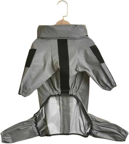 Hundemantel Regenmantel für große Hunde im Freien, reflektierende Sonnenschutzjacke, Haustier-Regenmantel mit Kapuze, mittelgroßer und großer Hunde-Einteiler,2XL,A von REBCACE