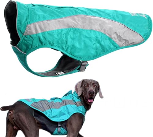 Kühlweste für Hunde mit Geschirr, Verdunstungskühler, Mantel, Kühljacke für Hunde für den Sommer, Outdoor, Wandern, Spazierengehen und Camping, leicht, reflektierend,XL,B von REBCACE