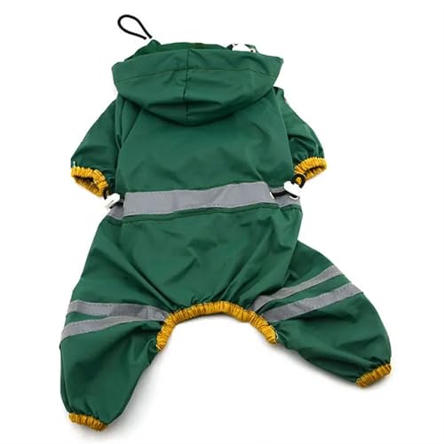 2025 Jahr Haustier Hund Katze Regenmantel Kleidung Welpen Overall Hoody wasserdichte Regenjacken(Gun,XL) von RECORD BREAD