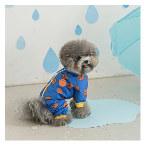 Dog Raincoat Waterproof Chihuahua All-Inclusive Raincoat Harness Small Dog Waterproof Dog Puppy Clothes Small Dog Raincoat(Color:Blue,Size:L) von RECORD BREAD