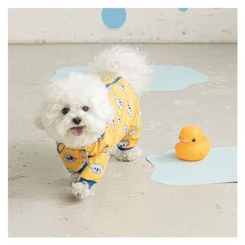 Dog Raincoat Waterproof Chihuahua All-Inclusive Raincoat Harness Small Dog Waterproof Dog Puppy Clothes Small Dog Raincoat(Color:Yellow,Size:L) von RECORD BREAD