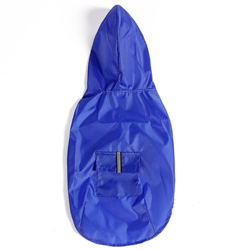 Dog Raincoat Waterproof Hoodie Jacket Rain Poncho Pet Rainwear Clothes with Reflective Stripe Outdoor Dogs Raincoat Accessories(Color:Blue,Size:3XL) von RECORD BREAD