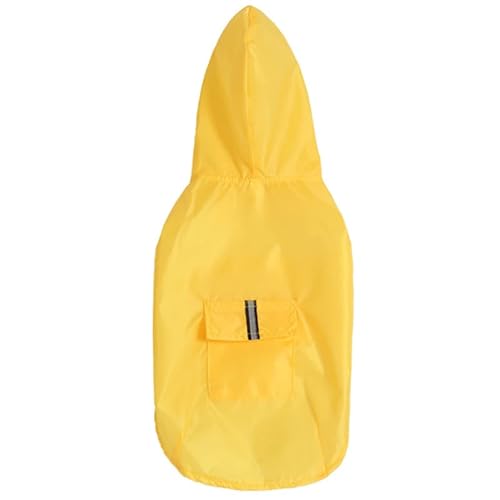 Dog Raincoat Waterproof Hoodie Jacket Rain Poncho Pet Rainwear Clothes with Reflective Stripe Outdoor Dogs Raincoat Accessories(Color:Yellow,Size:3XL) von RECORD BREAD