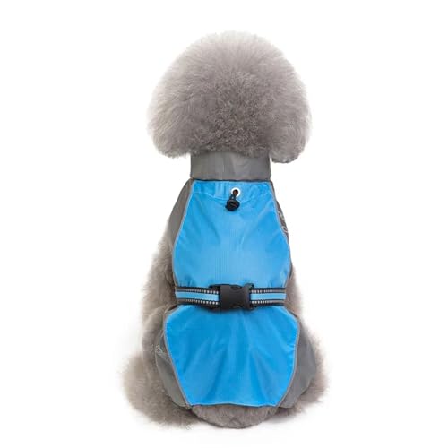 Dog Raincoat for Small Large Dog Cat Clothes S-9XL Waterproof Pet Apparels Reflective Chihuahua Clothing Pug Coat Pet Supplies(Color:Blue,Size:8XL) von RECORD BREAD