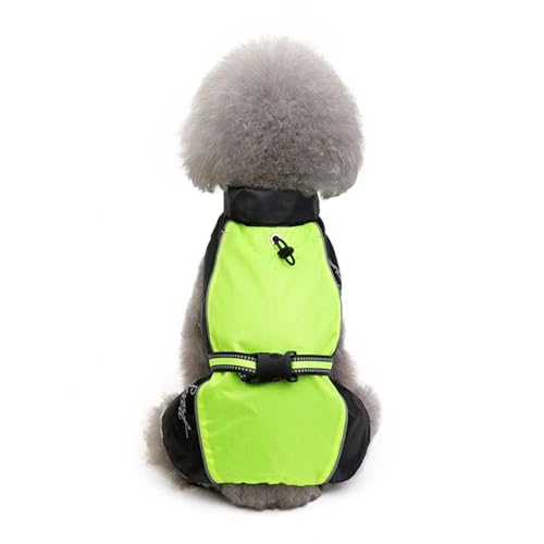 Dog Raincoat for Small Large Dog Cat Clothes S-9XL Waterproof Pet Apparels Reflective Chihuahua Clothing Pug Coat Pet Supplies(Color:Green,Size:2XL) von RECORD BREAD