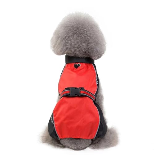 Dog Raincoat for Small Large Dog Cat Clothes S-9XL Waterproof Pet Apparels Reflective Chihuahua Clothing Pug Coat Pet Supplies(Color:Red,Size:8XL) von RECORD BREAD