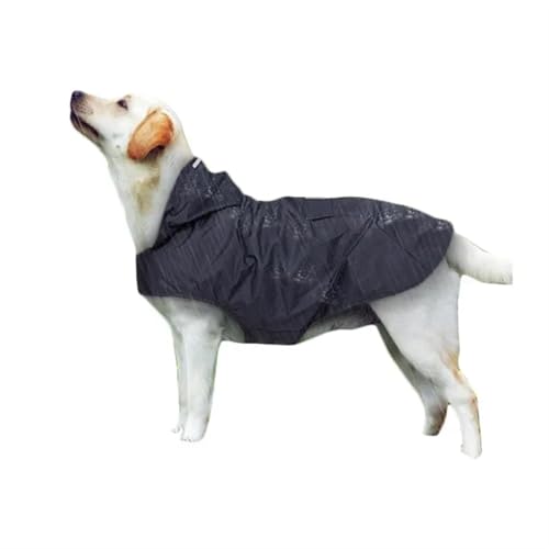 Hunde-Regenmantel, wasserdicht, Kapuzenjacke, Regenponcho, Haustier-Regenbekleidung, Kleidung mit reflektierenden Streifen, Outdoor-Hunde, Heimtierbedarf(Black,XXL) von RECORD BREAD