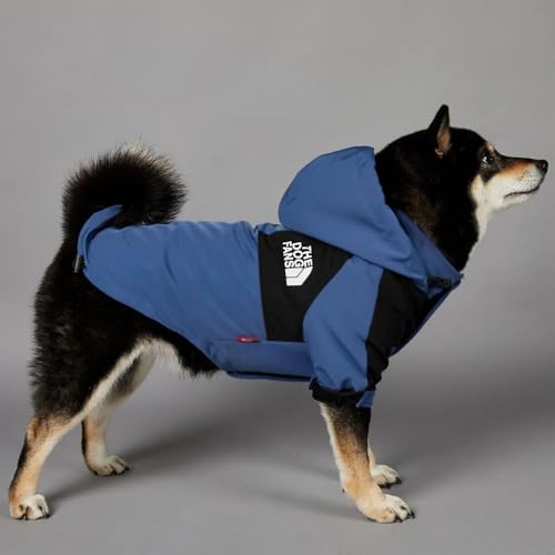 Hundekleidung Regenmantel for kleine große Hunde Windmantel Windbreaker Französische Bulldogge Hoodie(Blue,XXXL(12-16kg)) von RECORD BREAD