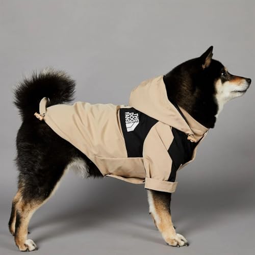 Hundekleidung Regenmantel for kleine große Hunde Windmantel Windbreaker Französische Bulldogge Hoodie(Kaiqi,4XL(16-31kg)) von RECORD BREAD