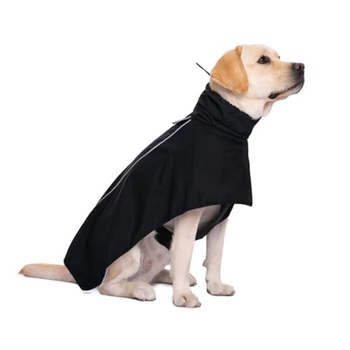 Outdoor Waterproof Pet Clothing Dog Raincoat Poncho Labrador Golden Retriever Corgi Medium Large Dog Clothing(Color:Black,Size:4XL) von RECORD BREAD