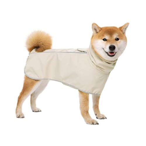 Outdoor Waterproof Pet Clothing Dog Raincoat Poncho Labrador Golden Retriever Corgi Medium Large Dog Clothing(Color:Cream-Coloured,Size:XXXL) von RECORD BREAD