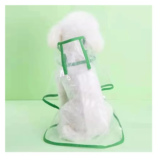 Pet Dog Puppy Transparent Rainwear Raincoat Pet Hooded Waterproof Jacket Clothes Soft PVC Small Dogs Raincoat Puppy Rain Poncho(Color:Green,Size:XL) von RECORD BREAD