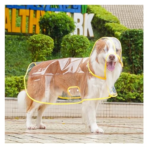 Pet Dog Puppy Transparent Rainwear Raincoat Pet Hooded Waterproof Jacket Clothes Soft PVC Small Dogs Raincoat Puppy Rain Poncho(Size:XL) von RECORD BREAD