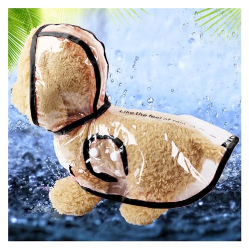 Pet Dog Puppy Transparent Rainwear Raincoat Pet Light Waterproof Coat for Dogs Pet Cloak Small Dog Cat Chihuahua TeddyJumpsuit.(Color:3,Size:L) von RECORD BREAD