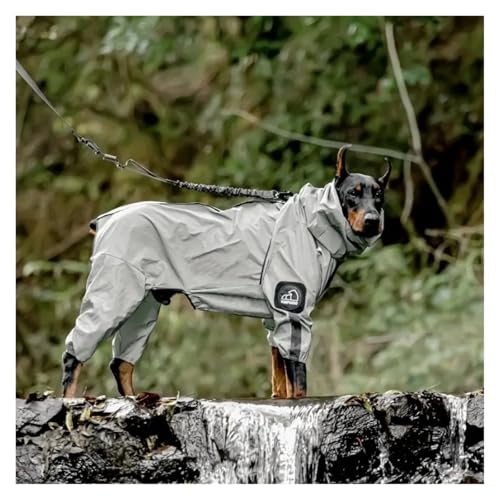 Reflektierender Hundeoverall, wasserdichter Regenmantel, Sonnenschutz, Outdoor-Kleidung for Hunde, Jacke for kleine, mittelgroße und große Hunde(L) von RECORD BREAD