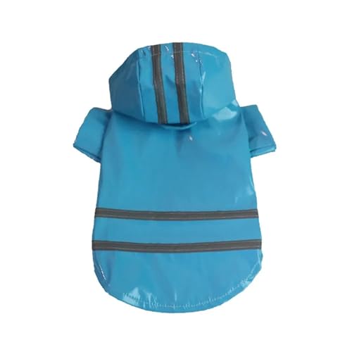 Waterproof Puppy Dog Raincoats with Hood for Small Dogs Pet Raincoat with Reflective and Leash Hole Winter Outdoor Dog Outfits(Color:Sky Blue,Size:S) von RECORD BREAD