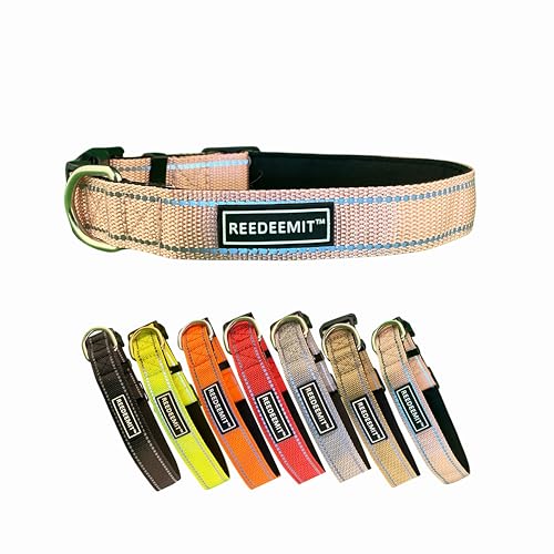 Strapazierfähiges, reflektierendes Hundehalsband, Rosa, Größe M von REEDEEMIT