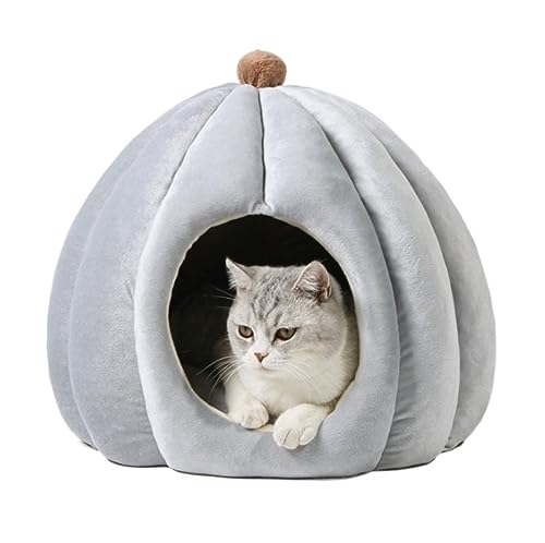 Hundebett Katzenbett Katzen Bett Katzenbett, Kätzchenbett, Katzenzelt, warmes Höhlennest, bequemes Iglu-Haustierbett, Katzenhaus, Haustierzelt, Höhlenbett für Katze Katzenkorb Hundematte (Color : C, von REIFOR