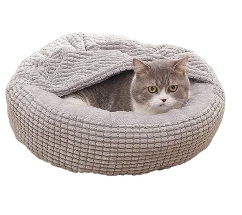 Hundebett Katzenbett Katzen Bett Zelthaus Für Hunde Und Katzen, The General, Geschlossenes, Gemütliches, Zusammenklappbares, Tragbares Bett Mit Böden, Katzenzelt, Haustierhaus Für Kleine Hunde Katzenk von REIFOR