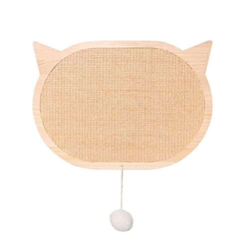 Kratzbrett Katze Katzenkratzbrett, Sisal-Bissspielzeug, Schöne Katzenkrallenform, Schleifkralle, Weiche Fellbälle Mit Saugnapf Auf Der Rückseite Kratzpappe Für Katzen(47 * 37cm) von REIFOR