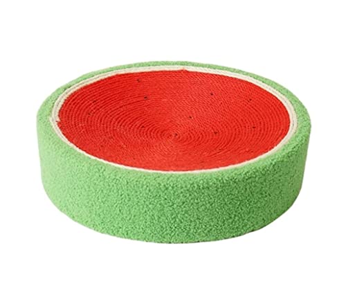 Kratzbrett Katze Katzenkratzbrett Sommer Katzenbett Wassermelonenform Katzenkratzer Langlebige Sisalseil Katzenkratzpolster Kratzpappe Für Katzen von REIFOR