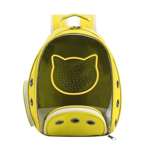 REIFOR Transportbox Hund Haustier-Rucksack, Heimtierbedarf, Haustier-Tragetasche, Katzen-Tragetasche, Transparenter Rucksack, Hundetasche Katzentasche Transporttasche Katze(Yellow) von REIFOR