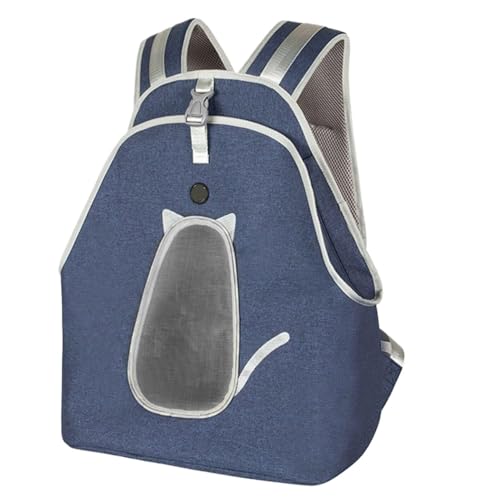 REIFOR Transportbox Hund Katzen- Und Hunderucksäcke, Haustiertaschen, Tragbare Reiserucksäcke, Outdoor-Mesh-Haustierträger Katzentasche Transporttasche Katze(Blue) von REIFOR