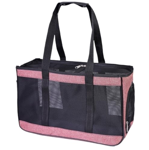 REIFOR Transportbox Hund Pet Out Bag Rucksack Outdoor Katze Tragetasche Pet Carrier Oxford Tuch Reise Handheld Katzentasche Transporttasche Katze(Pink,45 * 18 * 29cm) von REIFOR