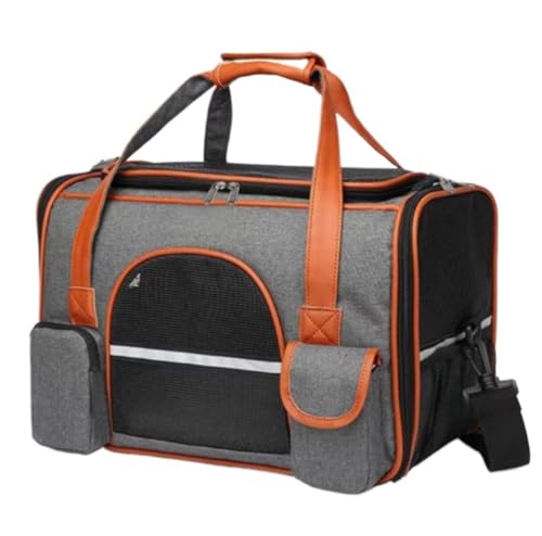 Transportbox Hund Haustier-Handtasche Für Kleine Hunde, Hasen-Rucksack, Reise-Handtasche, Welpen-Rucksack, Hunde-Tragetasche, Badetasche Für Katzen Katzentasche Transporttasche Katze(B,45*25*28cm) von REIFOR