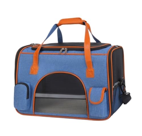 Transportbox Hund Haustier-Handtasche Für Kleine Hunde, Hasen-Rucksack, Reise-Handtasche, Welpen-Rucksack, Hunde-Tragetasche, Badetasche Für Katzen Katzentasche Transporttasche Katze(C,45*25*28cm) von REIFOR